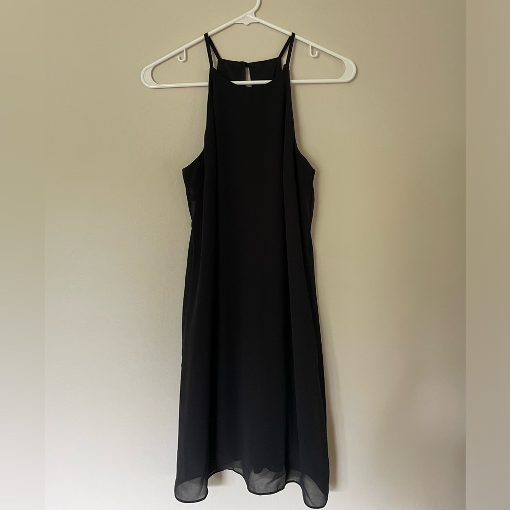 BCX Black Sheath Halter Dress Cocktail